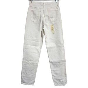 Deadstock 90s Anchor Blue Site Apparel White High Waisted Mom Jeans Size 9/10 US